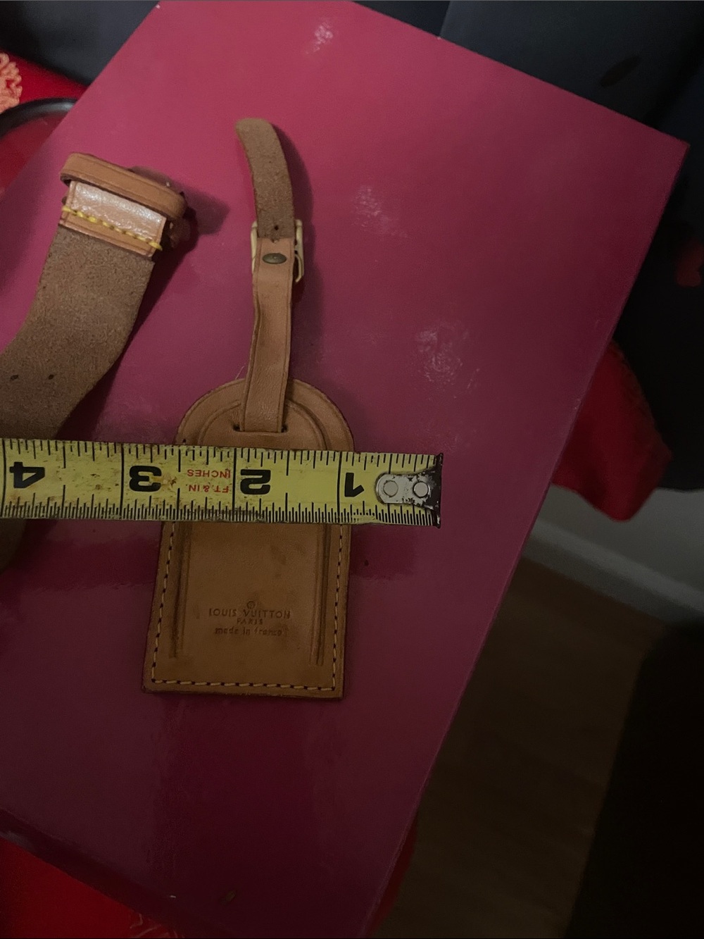 Louis Vuitton Tan Leather Luggage Tag and Strap - Picture 11 of 17
